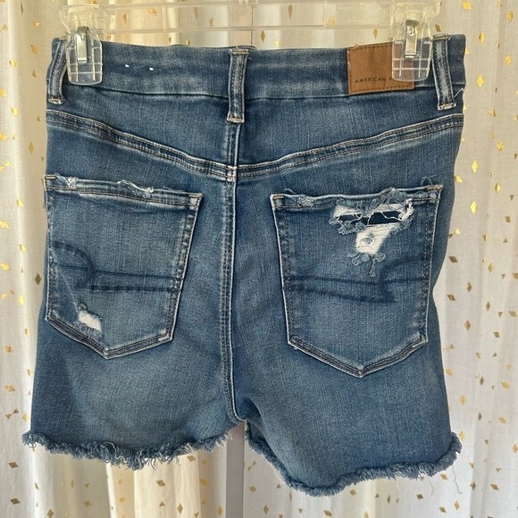 American Eagle Outfitters NE(X)T Level Stretch Curvy HI-Rise Shortie Shorts 6 - Picture 3 of 7